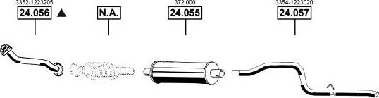 Asmet DE242505 - Система випуску ОГ autocars.com.ua