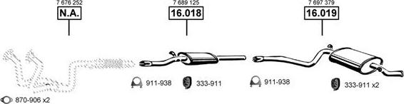 Asmet FI160400 - Система випуску ОГ autocars.com.ua