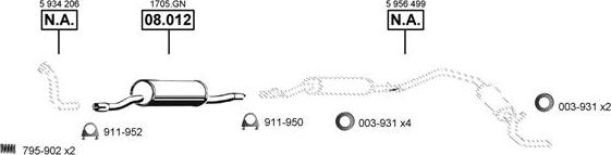 Asmet FI160900 - Система випуску ОГ autocars.com.ua