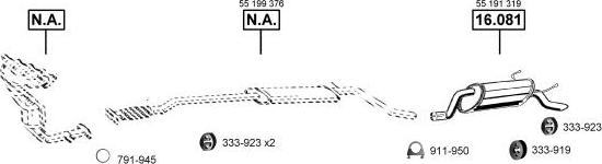 Asmet LC290550 - Система випуску ОГ autocars.com.ua