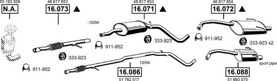 Asmet FI161780 - Система випуску ОГ autocars.com.ua