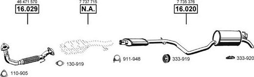 Asmet FI161920 - Система випуску ОГ autocars.com.ua