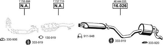 Asmet FI161955 - Система випуску ОГ autocars.com.ua