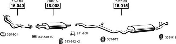 Asmet FI163200 - Система випуску ОГ autocars.com.ua
