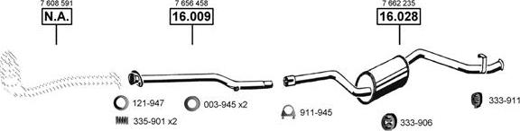 Asmet FI163625 - Система випуску ОГ autocars.com.ua