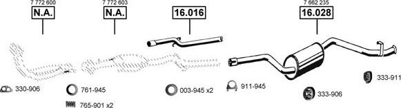 Asmet FI163640 - Система випуску ОГ autocars.com.ua