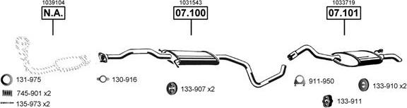 Asmet FO070700 - Система випуску ОГ autocars.com.ua