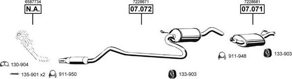 Asmet FO071650 - Система випуску ОГ autocars.com.ua