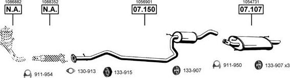 Asmet FO071665 - Система випуску ОГ autocars.com.ua