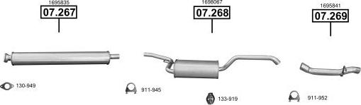 Asmet FO072010 - Система випуску ОГ autocars.com.ua