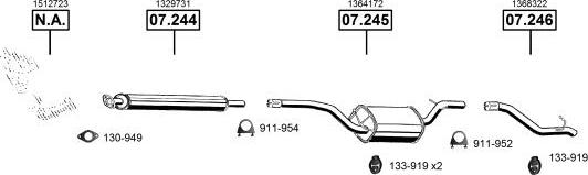 Asmet FO072205 - Система випуску ОГ autocars.com.ua