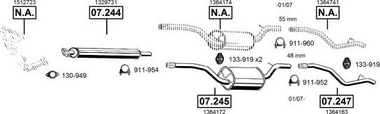 Asmet FO072655 - Система випуску ОГ autocars.com.ua