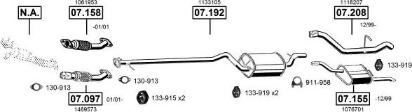 Asmet FO072705 - Система випуску ОГ autocars.com.ua