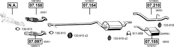 Asmet FO072715 - Система випуску ОГ autocars.com.ua