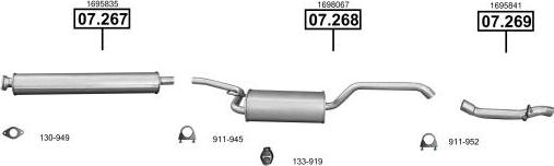 Asmet FO072991 - Система випуску ОГ autocars.com.ua