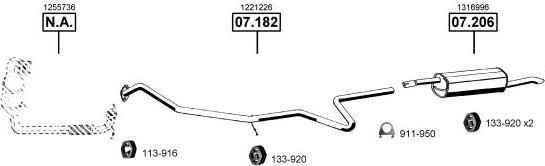 Asmet FO073030 - Система випуску ОГ autocars.com.ua