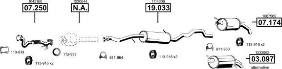 Asmet FO073200 - Система випуску ОГ autocars.com.ua