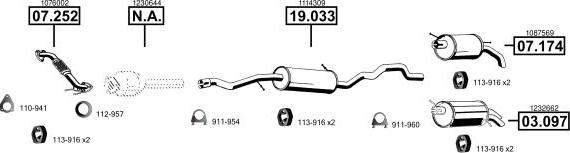 Asmet FO073202 - Система випуску ОГ autocars.com.ua