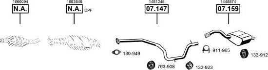 Asmet FO073235 - Система випуску ОГ autocars.com.ua