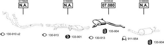 Asmet FO074455 - Система випуску ОГ autocars.com.ua