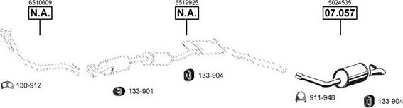 Asmet FO074695 - Система випуску ОГ autocars.com.ua