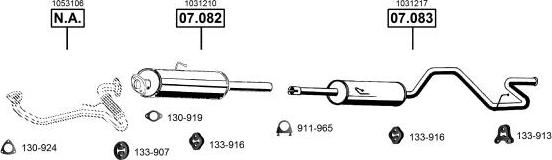 Asmet FO075285 - Система випуску ОГ autocars.com.ua