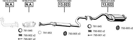 Asmet HO130575 - Система випуску ОГ autocars.com.ua