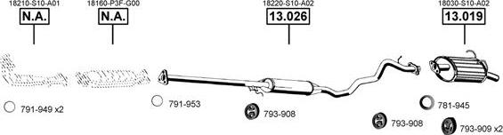 Asmet HO131000 - Система випуску ОГ autocars.com.ua