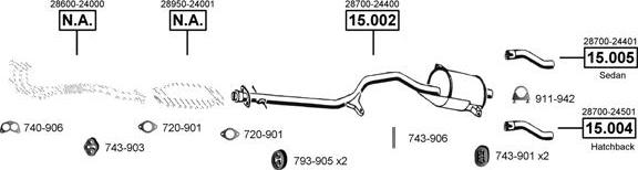 Asmet HY150555 - Система випуску ОГ autocars.com.ua