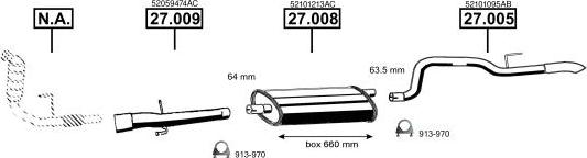 Asmet JE350630 - Система випуску ОГ autocars.com.ua