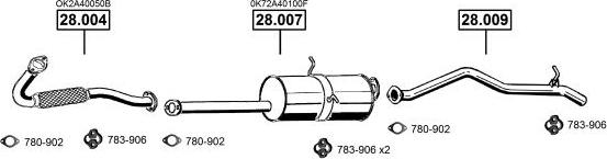 Asmet KI280200 - Система випуску ОГ autocars.com.ua