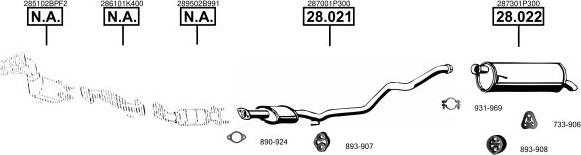 Asmet KI281100 - Система випуску ОГ autocars.com.ua