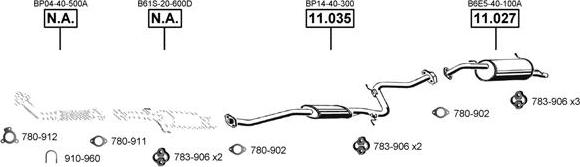 Asmet MA110300 - Система випуску ОГ autocars.com.ua