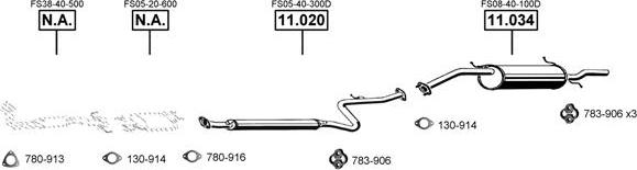 Asmet MA110400 - Система випуску ОГ autocars.com.ua