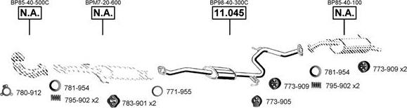 Asmet MA111840 - Система випуску ОГ autocars.com.ua