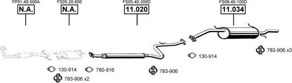 Asmet MA111945 - Система випуску ОГ autocars.com.ua