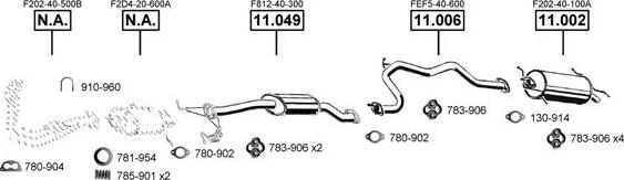 Asmet MA112040 - Система випуску ОГ autocars.com.ua