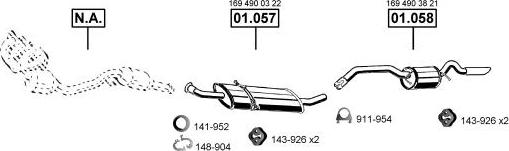 Asmet ME010085 - Система випуску ОГ autocars.com.ua