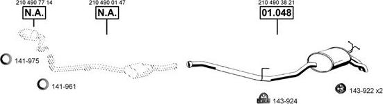 Asmet ME010820 - Система випуску ОГ autocars.com.ua