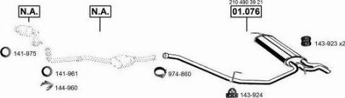 Asmet ME010908 - Система випуску ОГ autocars.com.ua