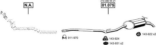Asmet ME011108 - Система випуску ОГ autocars.com.ua