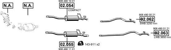 Asmet ME012301 - Система випуску ОГ autocars.com.ua