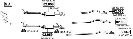 Asmet ME012465 - Система випуску ОГ autocars.com.ua