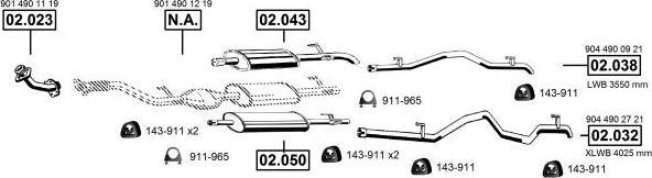 Asmet ME012501 - Система випуску ОГ autocars.com.ua