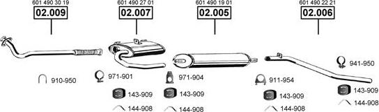 Asmet ME012995 - Система випуску ОГ autocars.com.ua