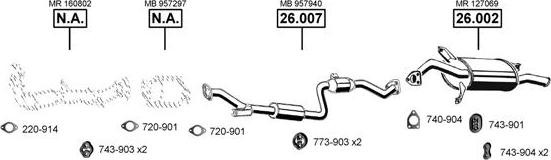 Asmet MI260115 - Система випуску ОГ autocars.com.ua