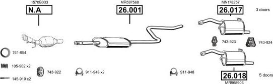 Asmet MI260195 - Система випуску ОГ autocars.com.ua