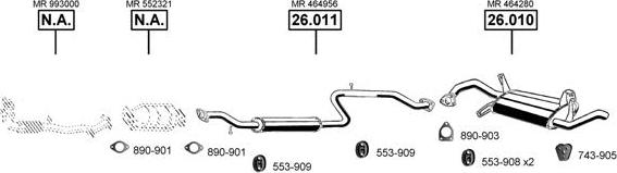 Asmet MI261510 - Система випуску ОГ autocars.com.ua