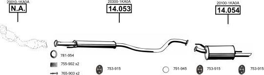 Asmet NI140400 - Система випуску ОГ autocars.com.ua