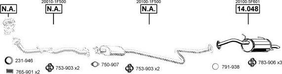 Asmet NI140890 - Система випуску ОГ autocars.com.ua